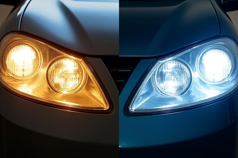 黄ばみが除去され透明感を取り戻したヘッドライト