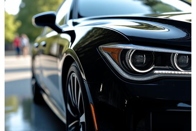 光沢の美しい車の外装