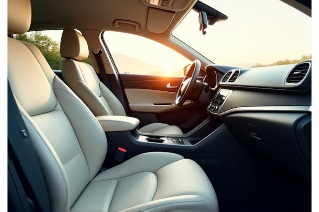 清潔で広々とした車の内装